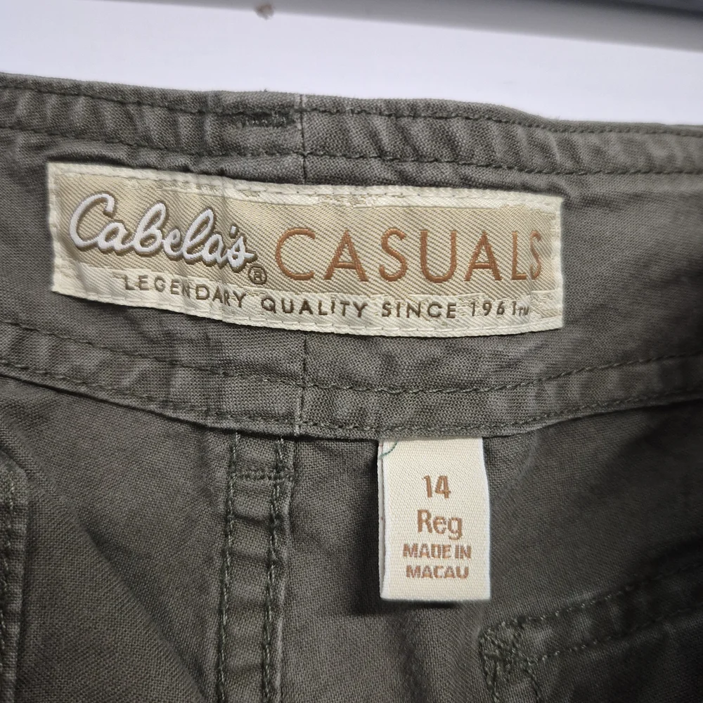 Cabela's Green Cargo Pants Straight Leg With Pocket At The Ankle - Picture 8 of 8